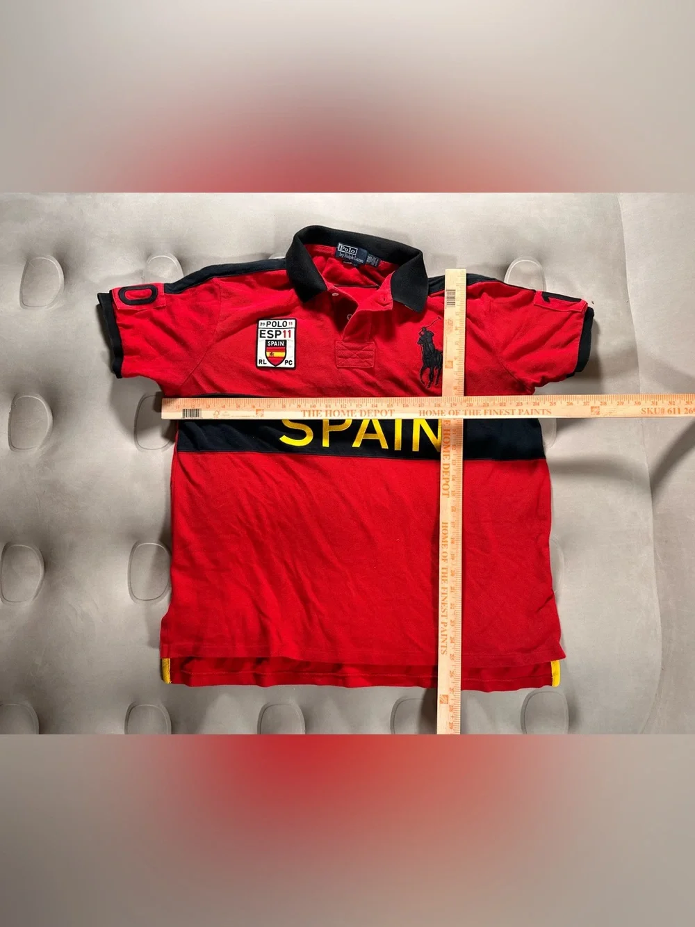 Polo Ralph Lauren Red Spain Big Pony Retro Chief Keef Rare 2XL RARE #10 HTF